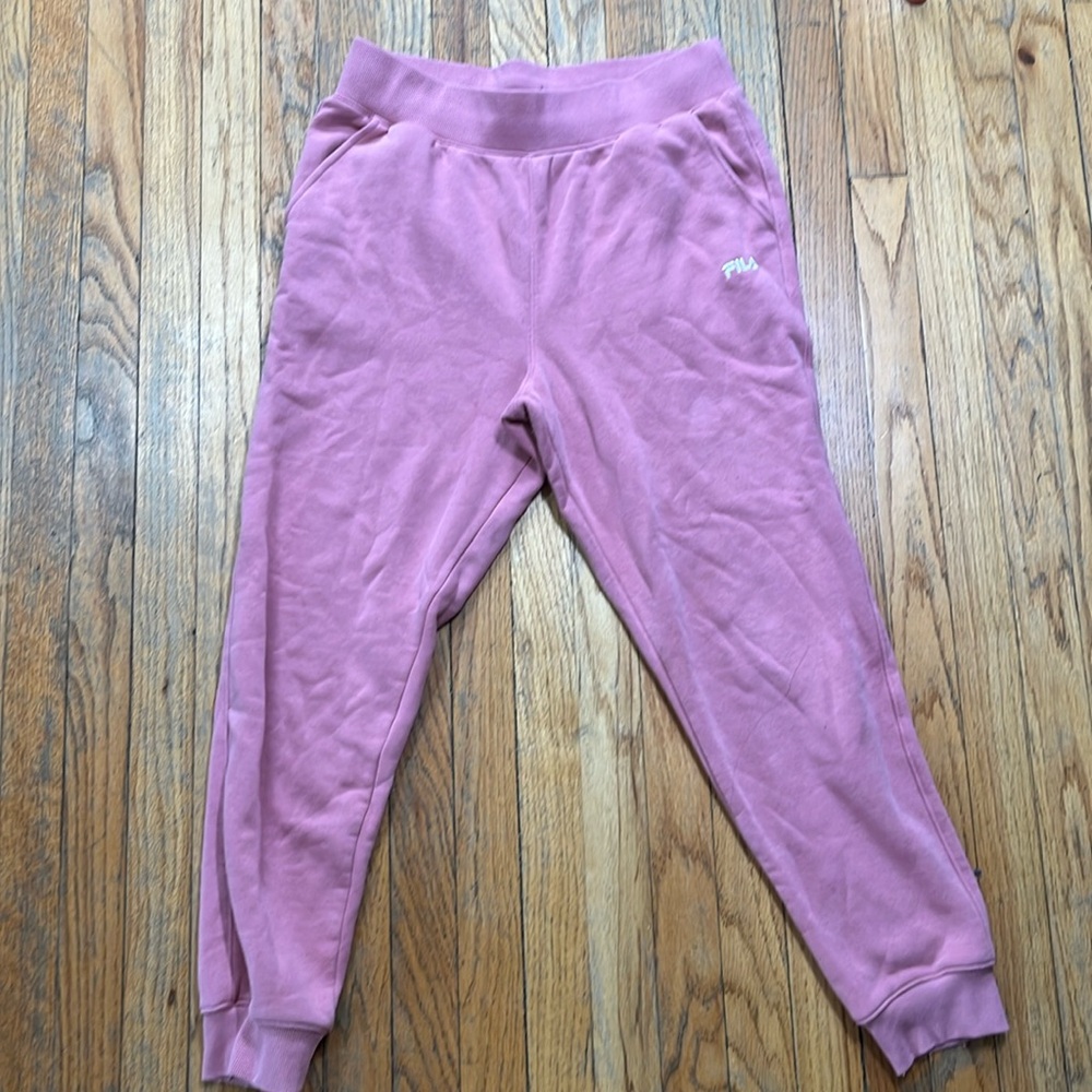 Fila dusty pink sweatpants size large